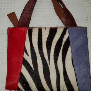 Adrienne Vittadini real animal skin handbag